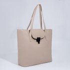 Сумка женская тоут на молнии, цвет бежевый - фото 21194993