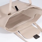 Сумка женская тоут на молнии, цвет бежевый - фото 21194995