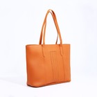 Сумка-шопер на молнии, цвет рыжий - фото 21195015