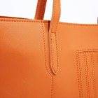 Сумка-шопер на молнии, цвет рыжий - фото 21195016