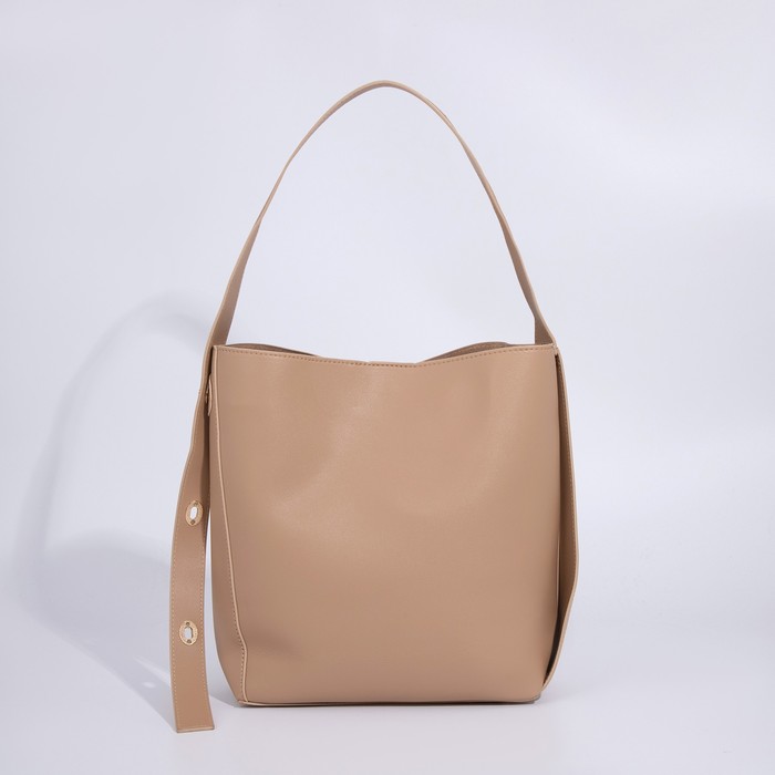 Сумка-мешок на магните, цвет бежевый - Фото 1