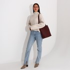 Сумка женская тоут на магните, цвет бордовый - Фото 6