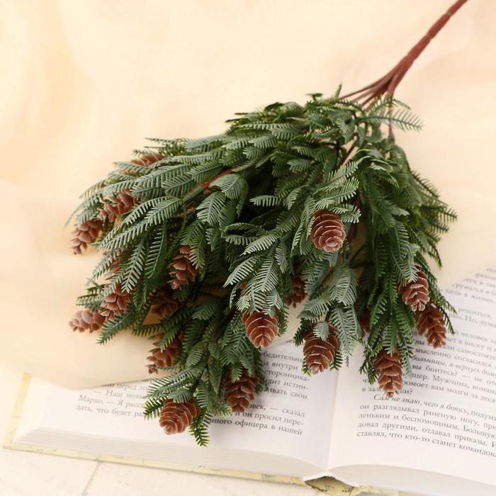 Букет искусственный «Еловые веточки», h=30 см - Фото 1