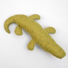 Игрушка текстильная "Крокодил" с пищалкой, 30 см, зелёный - Фото 4