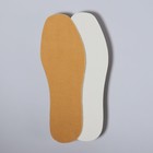 Стельки для обуви, утеплённые, универсальные, р-р RU до 39 (р-р Пр-ля до 41), 25,5 см, пара, цвет коричневый - фото 6376434