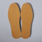 Стельки для обуви, утеплённые, универсальные, р-р RU до 39 (р-р Пр-ля до 41), 25,5 см, пара, цвет коричневый - фото 6376435