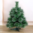 Искусственная ёлка настольная «Зимнее волшебство. Кедр с серебром», 60 см, d нижнего яруса 50 см, d иголок 10 см, 35 веток отгибаются - Фото 2