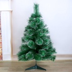 Искусственная ёлка настольная «Зимнее волшебство. Кедр с серебром», 90 см, d иголок 10 см, d нижнего яруса 58 см, 57 веток отгибаются - Фото 2