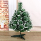 Искусственная ёлка настольная «Зимнее волшебство. Кедр с инеем», 60 см, d иголок 10 см, 35 веток отгибаются - Фото 2