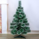 Искусственная ёлка настольная с инеем «Зимнее волшебство. Кедр», 90 см, d нижнего яруса 55 см, d иголок 10 см, 57 веток отгибаются - Фото 2