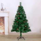 Искусственная ёлка с шишками «Зимнее волшебство. Кедр зелёный», 150 см, d иголок 10 см, d нижнего яруса 88 см, 152 ветки отгибаются - Фото 2