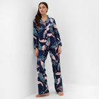 Пижама женская (рубашка и брюки) KAFTAN "Tropical dream" размер 40-42 - фото 6121424