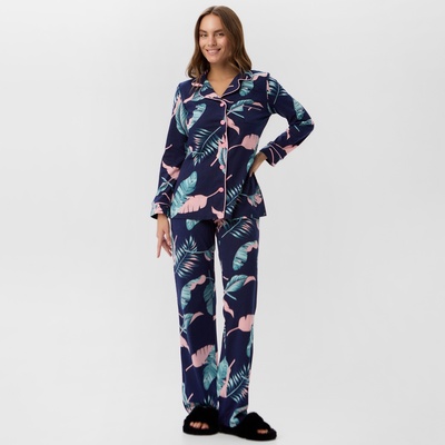 Пижама женская (рубашка, брюки) KAFTAN Tropical dream, размер 56-58