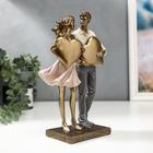 Фигурка полистоун «Влюблённая пара с сердцами», 25.5×8.5×15 см - Фото 2