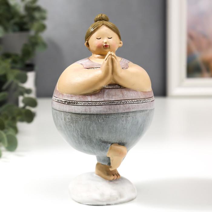 Фигурка полистоун «Пышечка - асана Дерево», 15×8.5×9 см - Фото 1
