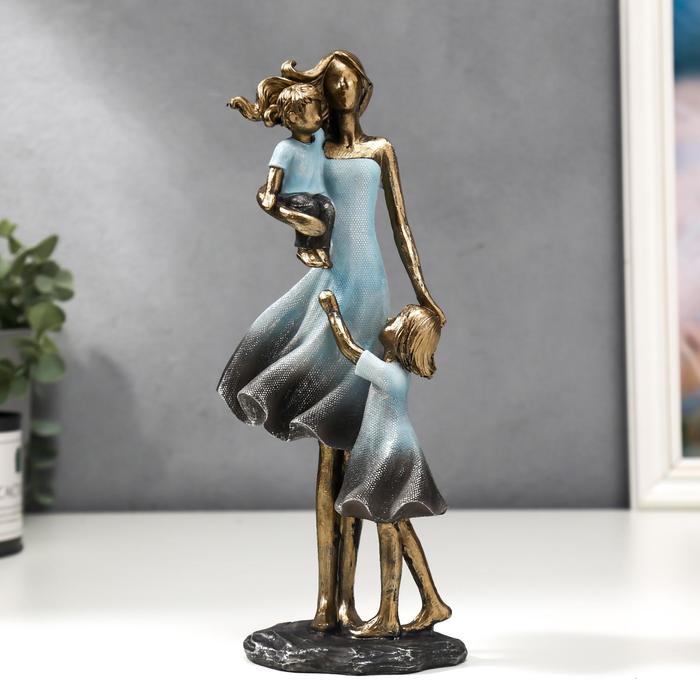 Фигура полистоун «Мама с детьми», 24×7×11 см - Фото 1