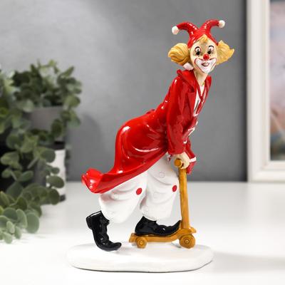 Фигурка полистоун «Клоун на самокате», 20.5×8.5×14 см