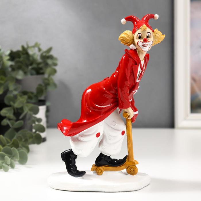 Фигурка полистоун «Клоун на самокате», 20.5×8.5×14 см - Фото 1