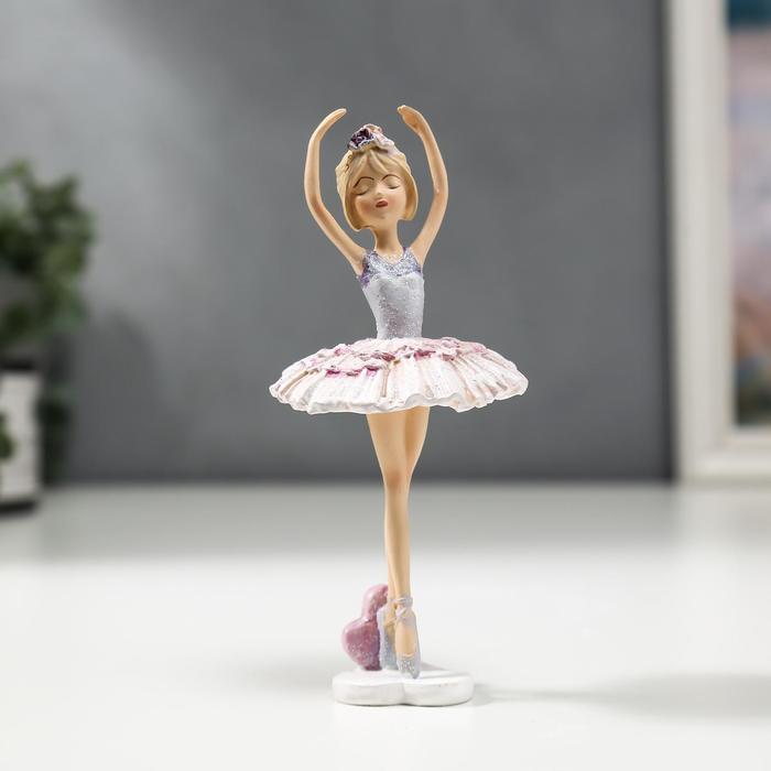 Фигурка полистоун «Балерина розово-голубое платье», 13.5×5.5×6 см - Фото 1