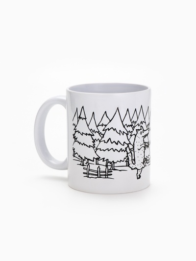 Кружка чайная керамическая «Работа не волк», 320 мл