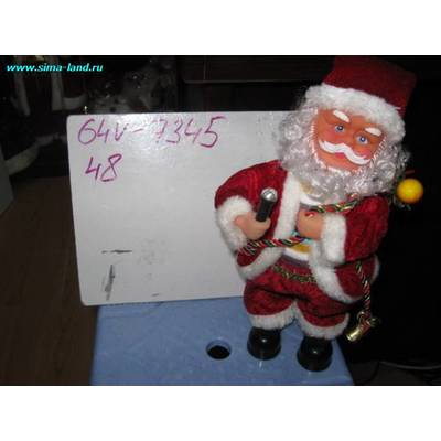 Дед мороз танцор с подарком 30 см (муз) (бокс 48 шт)