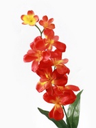 цветы искусственные орхидея амезиелла 65 см d-8 см оранжевый - фото 809293915