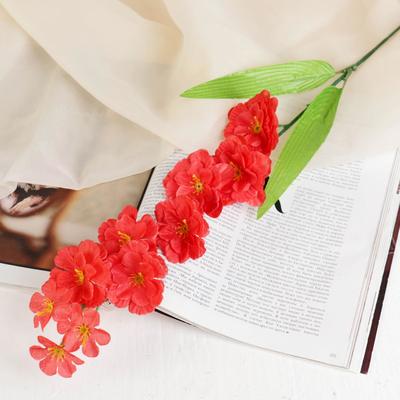 Цветы искусственные «Веточка сакуры», d=5 см, h=70 см, красные