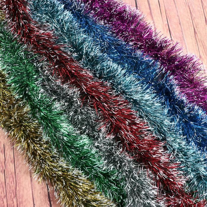 Мишура новогодняя «Зимнее волшебство. Иней», d=9 см, 200 см, МИКС - Фото 1