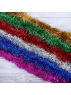 Мишура новогодняя «Зимнее волшебство. Серебряный дождь», d=8 см, 200 см, МИКС - Фото 7