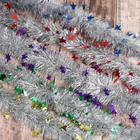 Мишура новогодняя «Зимнее волшебство. Ажурная звезда», d=8 см, 200 см, МИКС - Фото 1