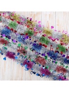 Мишура новогодняя «Зимнее волшебство. Переплёт», сердце, d=5 см, 200 см, МИКС 702607