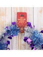 Мишура новогодняя «Зимнее волшебство. Переплёт», сердце, d=5 см, 200 см, МИКС 702607