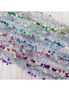 Мишура новогодняя «Зимнее волшебство. Переплёт», кружочки, d=5 см, 200 см, МИКС - Фото 8