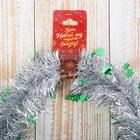 Мишура новогодняя «Зимнее волшебство. Переплёт», звездочки, d=5 см, 200 см, МИКС - Фото 2