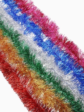 Мишура новогодняя «Зимнее волшебство. Гламур», d=9 см, 200 см, МИКС 702622