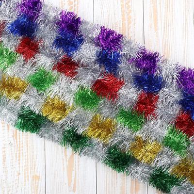 Мишура новогодняя «Зимнее волшебство. Узкая двухцветная», d=4 см, 200 см, МИКС