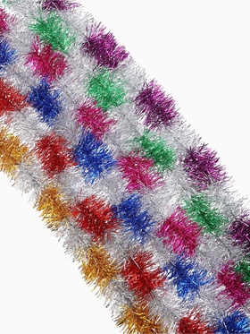 Мишура новогодняя «Зимнее волшебство. Узкая двухцветная», d=4 см, 200 см, МИКС 702624