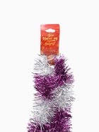 Мишура новогодняя «Зимнее волшебство. Узкая двухцветная», d=4 см, 200 см, МИКС - Фото 2