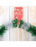 Мишура новогодняя «Зимнее волшебство. Узкая двухцветная», d=4 см, 200 см, МИКС - Фото 9