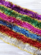 Мишура новогодняя «Зимнее волшебство. Узкая двухцветная концы», d=5 см, 200 см, МИКС - Фото 8