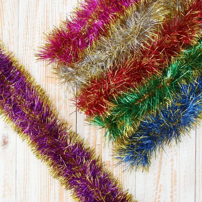 Мишура новогодняя «Зимнее волшебство. Фонтан», d=8 см, 200 см, МИКС - Фото 1