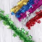 Мишура новогодняя «Зимнее волшебство. Тонкая снежинка», d-5 см, 200 см, МИКС - Фото 1