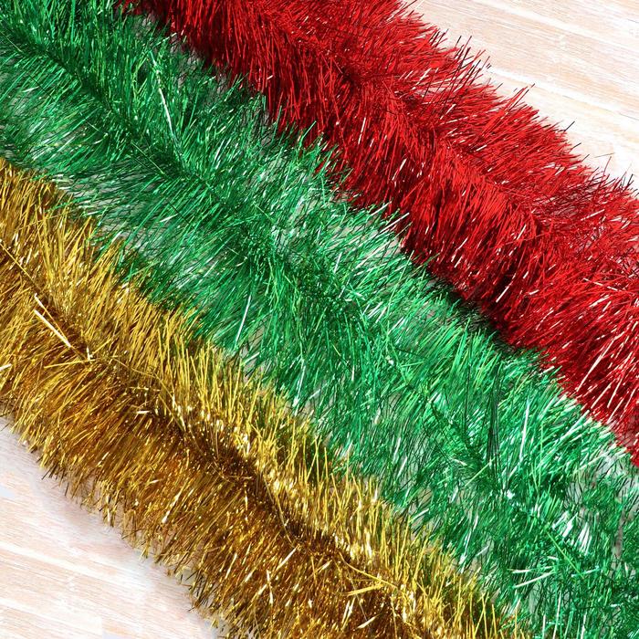 Мишура новогодняя «Зимнее волшебство. Блеск», широкая, d=15 см, 200 см, МИКС - Фото 1