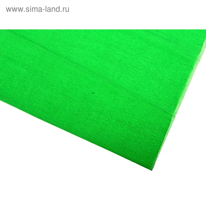 Бумага крепированная 50*250 см Sadipal 1 л 32 г/м2, растяжение 70%, лайм 12436 - Фото 1