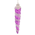 Украшение ёлочное "Сосулька полосатая" (набор 6 шт) 11 см - Фото 5