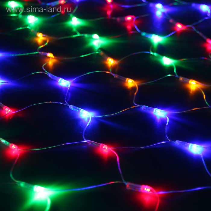 СЕТЬ, Ш:1 м, В:0.9 м, Н.С. LED-120-220V, контр. 8 режимов, МУЛЬТИ - Фото 1
