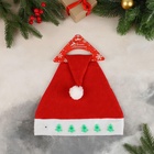 Колпак новогодний «Ёлки» световой, красный - Фото 2