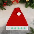 Колпак новогодний «Ёлки» световой, красный - Фото 3