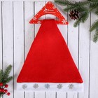 Колпак новогодний "Снежинка" с наклейкой, красный - фото 2492261