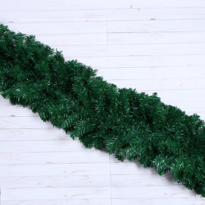 Гирлянда хвойная новогодняя «Зимнее волшебство», ёлочная, 270 см, d=6 см, 280 веток, 17.5 см - Фото 1